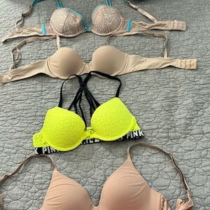 Victoria’s Secret, Pink, GapBody, and b.tempt’d Bras size 34A